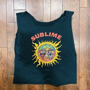 Vintage Retro 2002 Sublime t-shirt shirt cut off top crop rock and roll